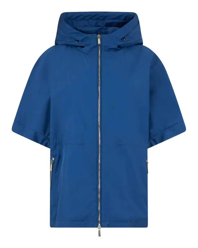 MOORER hooded short-sleeve jacket - Blau Blau