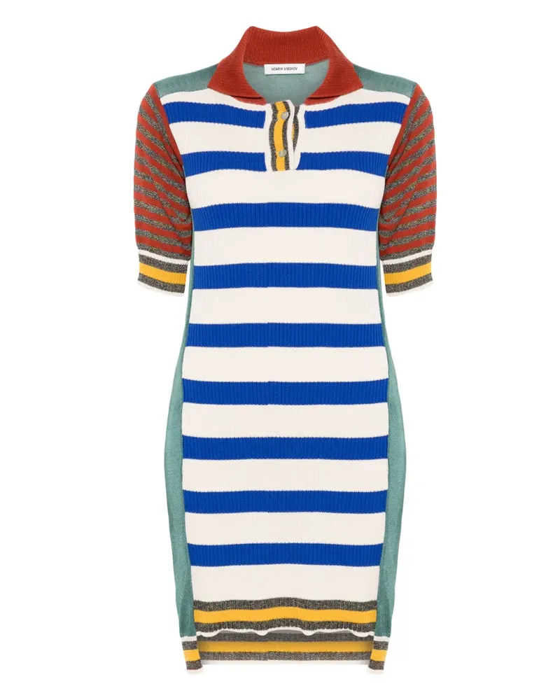 Henrik Vibskov Poloshirtkleid in Colour-Block-Optik - Nude Nude