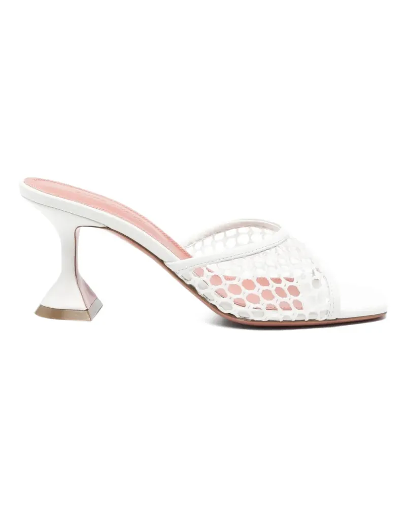 Amina Muaddi Lupita Sandalen mit eckiger Kappe - Weiß Weiß