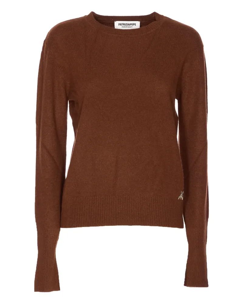Patrizia Pepe Sweatshirt mit Logo-Verzierung - Braun Braun