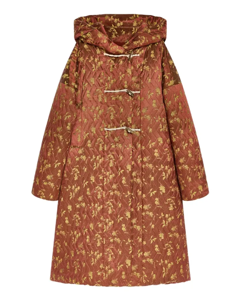 Dries van Noten Dufflecoat aus Jacquard - Orange Orange