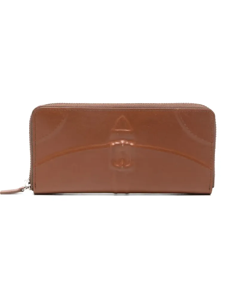 MIHARAYASUHIRO Invisible embossed long wallet - Braun Braun