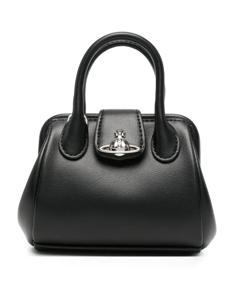 Vivienne Westwood logo-plaque tote bag - Schwarz Schwarz