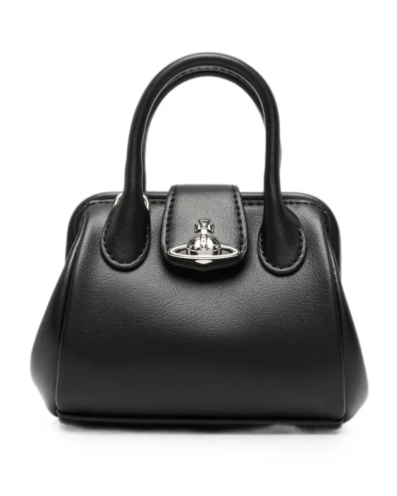 Vivienne Westwood logo-plaque tote bag - Schwarz Schwarz