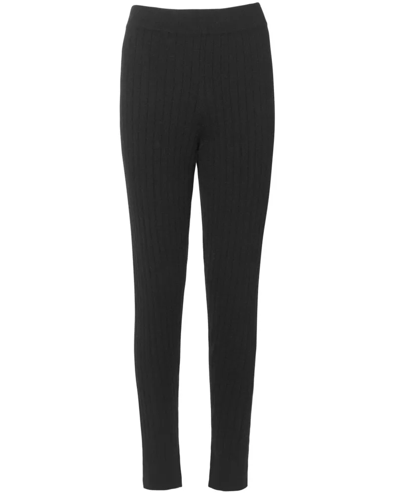 Cashmere In Love Gerippte Luz Jogginghose - Schwarz Schwarz