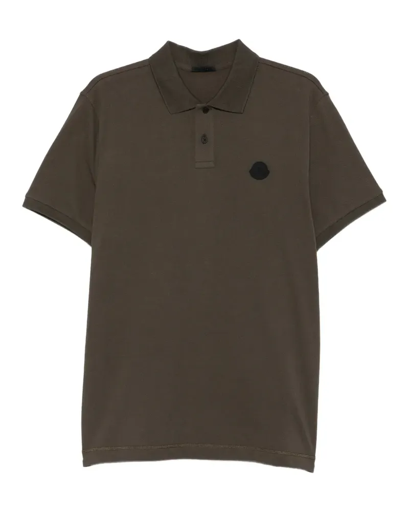 Moncler Poloshirt mit Logo-Patch - Grün Grün