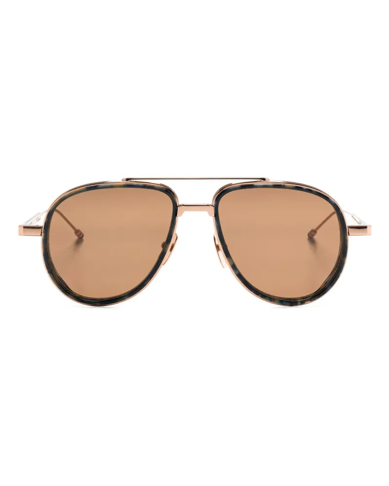 Thom Browne Getönte Pilotenbrille - Gold Gold