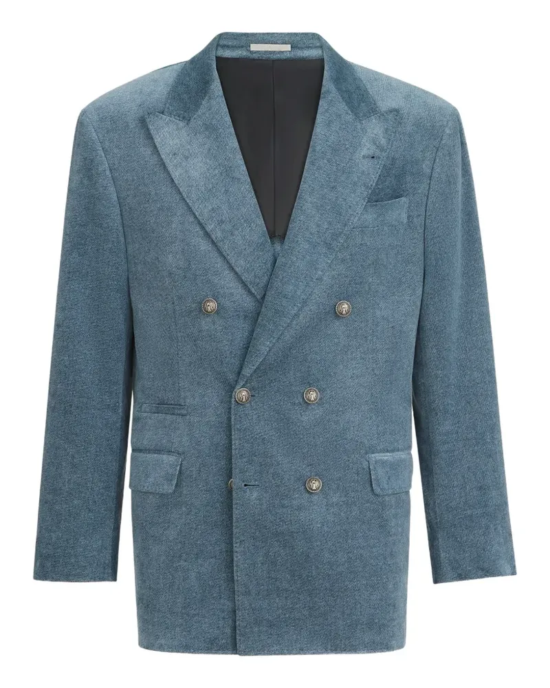 Brunello Cucinelli Sakko mit steigendem Revers - Blau Blau