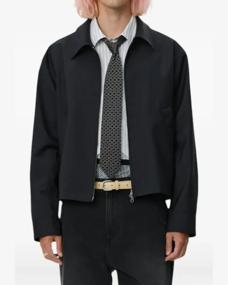 Mfpen Mail zip-up jacket - Schwarz Schwarz