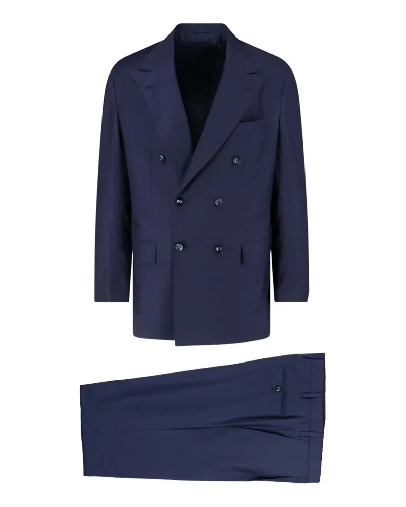 Kiton double-breasted suit - Blau Blau