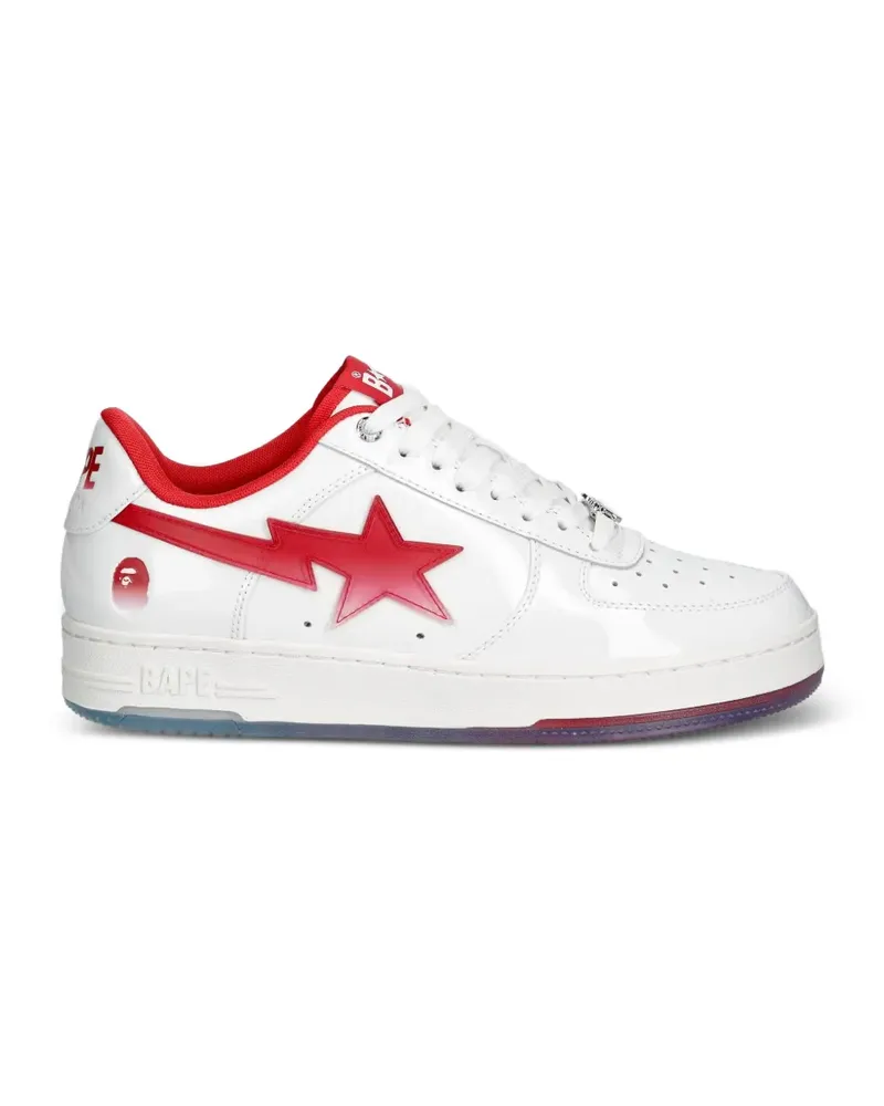 BAPE Bape Sta Sneakers aus Lackleder - Weiß Weiß