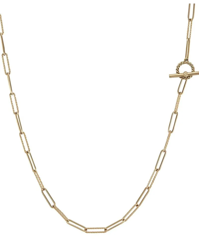 David Yurman 18kt DY Madison Elongated Gelbgoldhalskette 3,5mm Gold