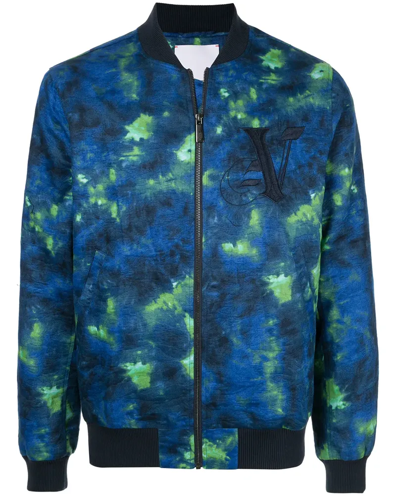 Ports V Bomberjacke mit Batikmuster - Blau Blau
