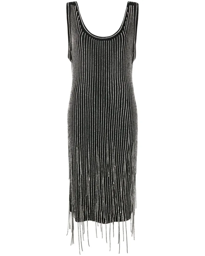 Philosophy Di Lorenzo Serafini Kleid mit Fransen - Schwarz Schwarz
