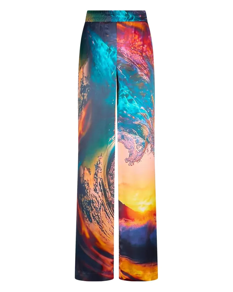 Roberto Cavalli Hose mit Print - Blau Blau