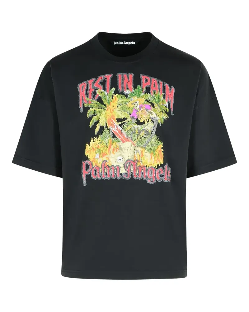 Palm Angels Rest In Palm crew-neck T-shirt - Schwarz Schwarz