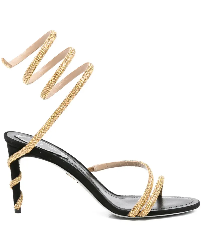 René Caovilla Sandalen mit Spiralverzierung 80mm - Gelb Gelb