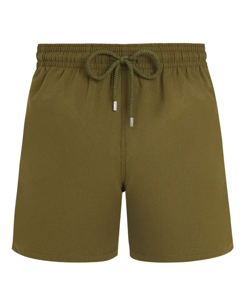 Vilebrequin Kordelzug-Badeshorts mit Mikro-Lochmuster - Grün Grün