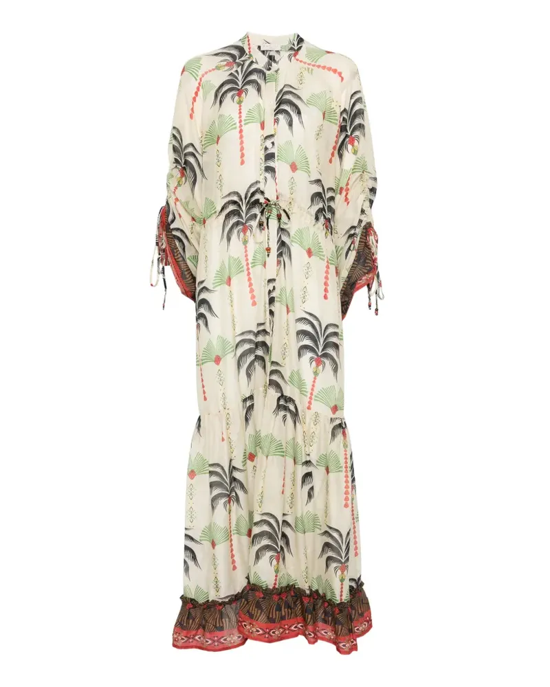 Anjuna palm-print maxi dress - Nude Nude