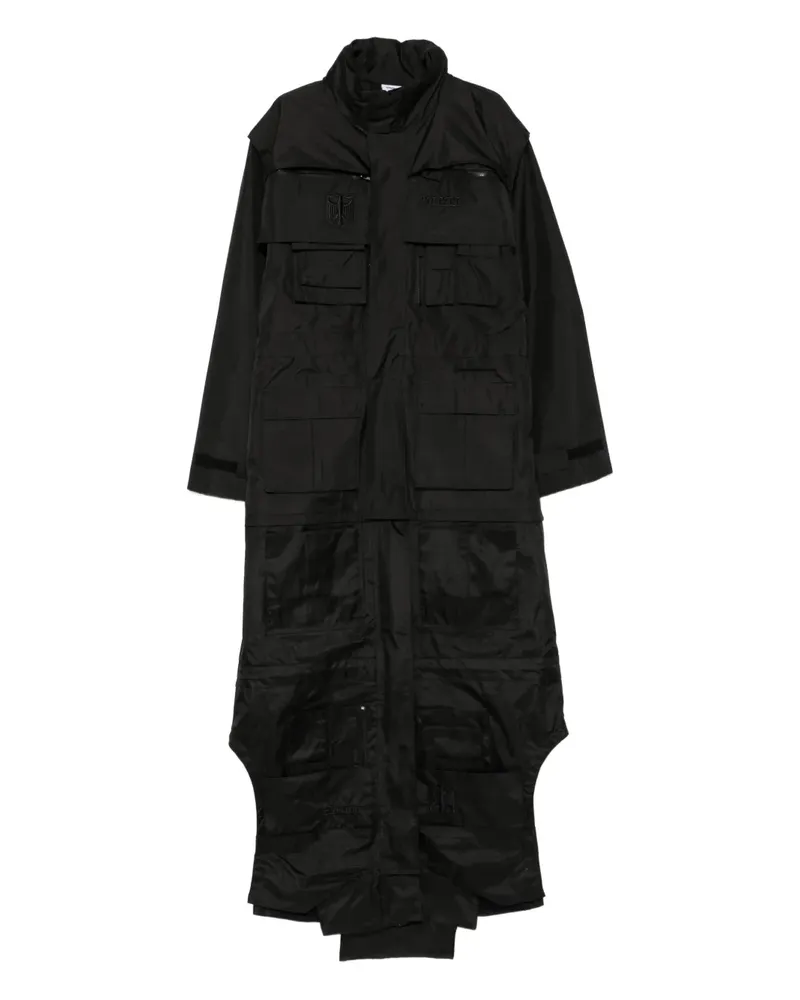 VETEMENTS multiple-pocket long coat - Schwarz Schwarz