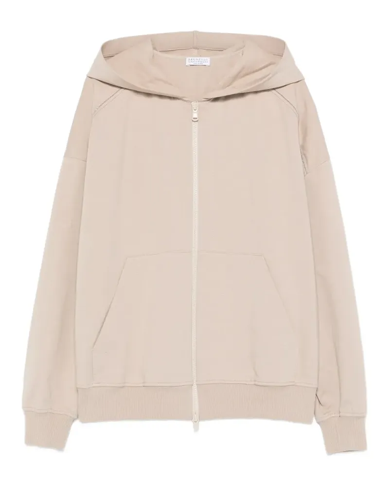 Brunello Cucinelli Kapuzenjacke mit Reißverschluss - Nude Nude