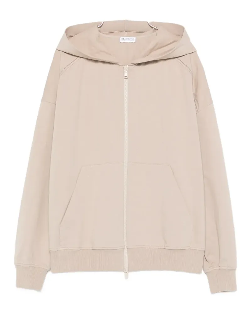 Brunello Cucinelli full-zip hoodie - Nude Nude