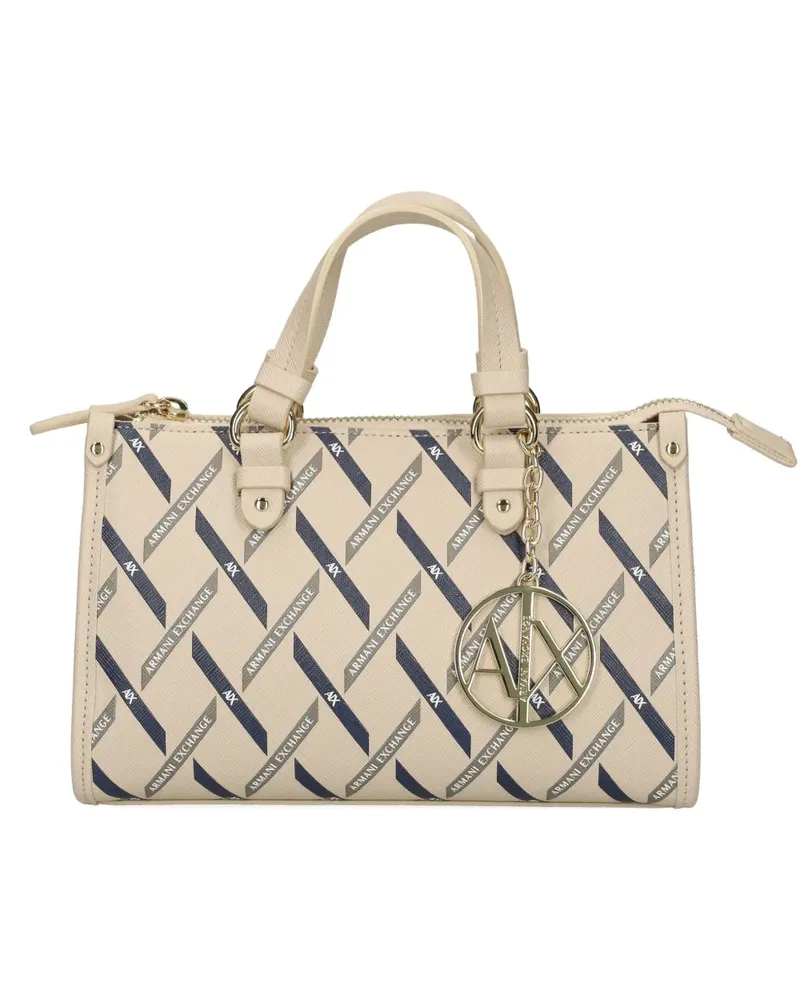 Armani Exchange Tote Bag mit Logo - Nude Nude