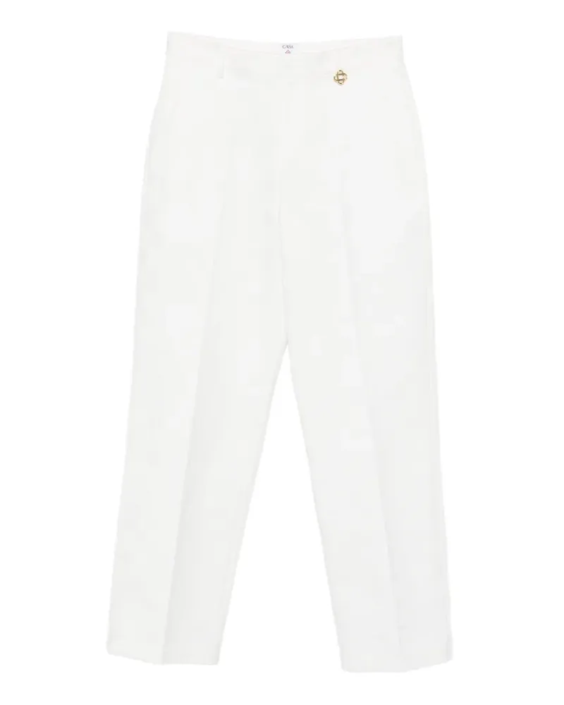 Casablanca Paris floral-pattern trousers - Weiß Weiß