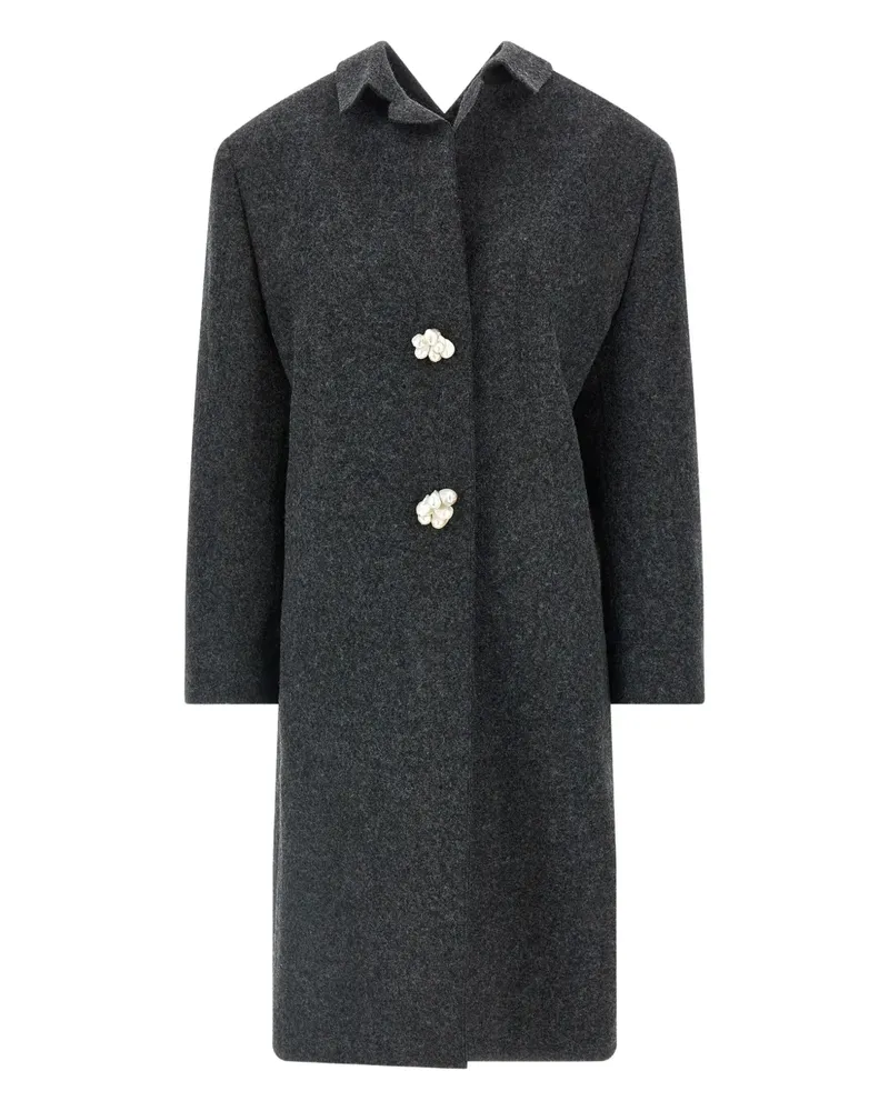 Prada Shetland Mantel aus Schurwolle - Grau Grau