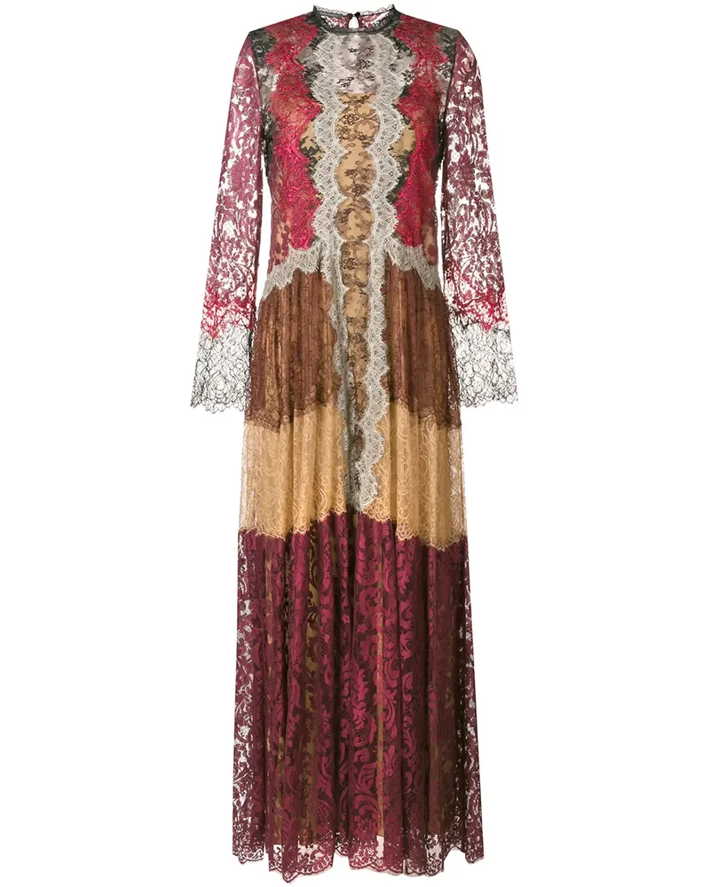 Alberta Ferretti Kleid mit Blumen-Print - Rot Rot