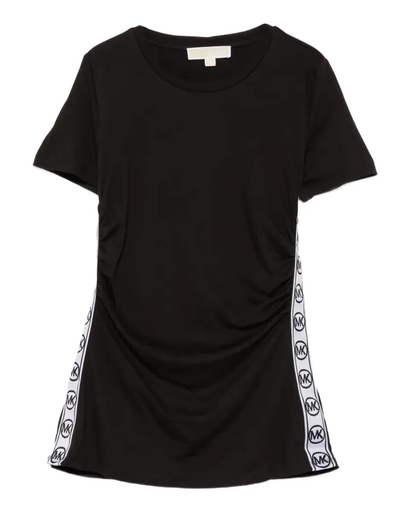 Michael Kors T-Shirt mit Logo-Streifen - Schwarz Schwarz