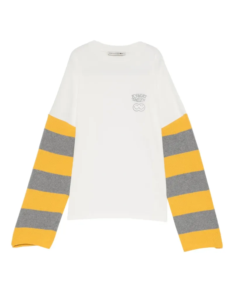 Joshua Sanders T-Shirt mit Logo-Stickerei - Weiß Weiß