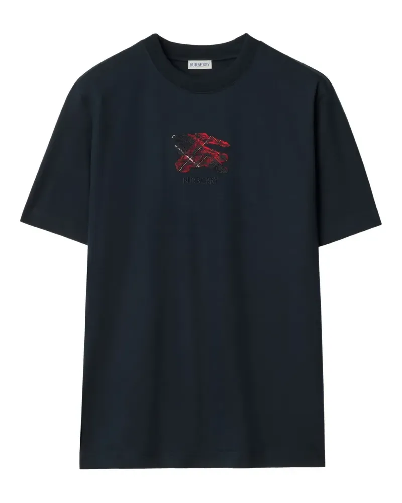 Burberry Besticktes T-Shirt - Blau Blau