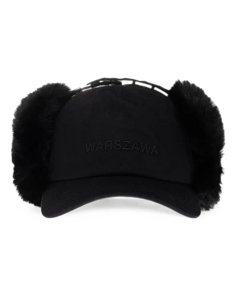 MISBHV Baseballkappe aus Faux Fur mit Klappe - Schwarz Schwarz