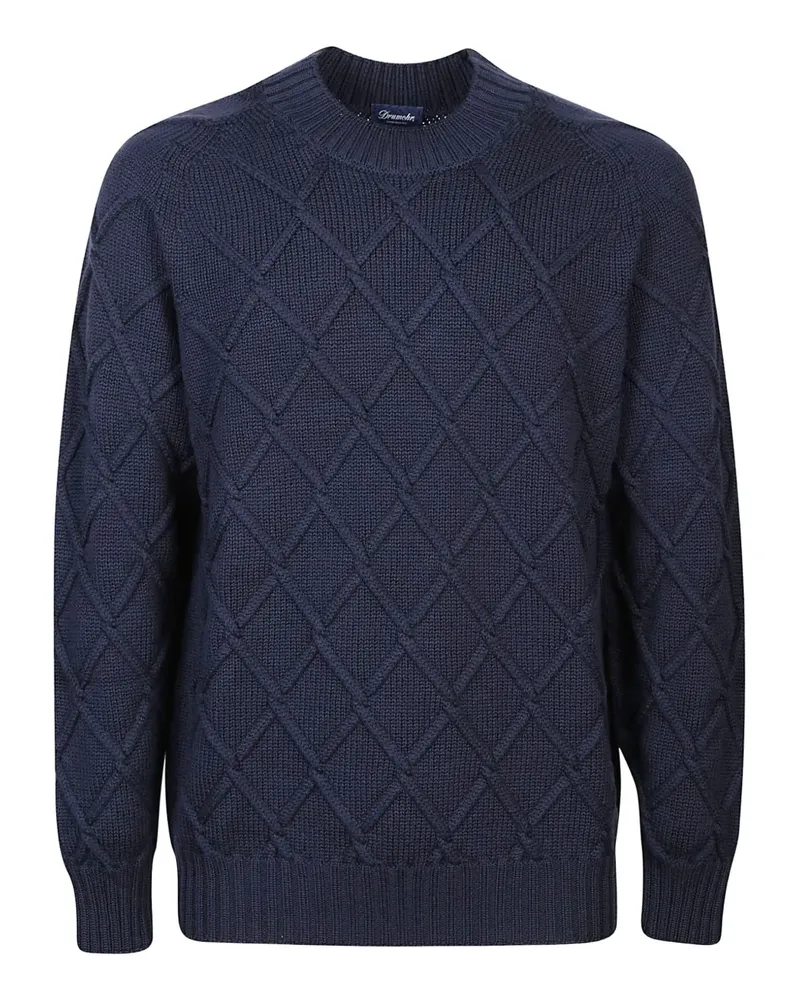Drumohr  diamond-pattern crew-neck sweater - Blau Blau