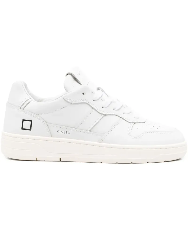 D.A.T.E. Sneakers mit eckigem Logo - Weiß Weiß