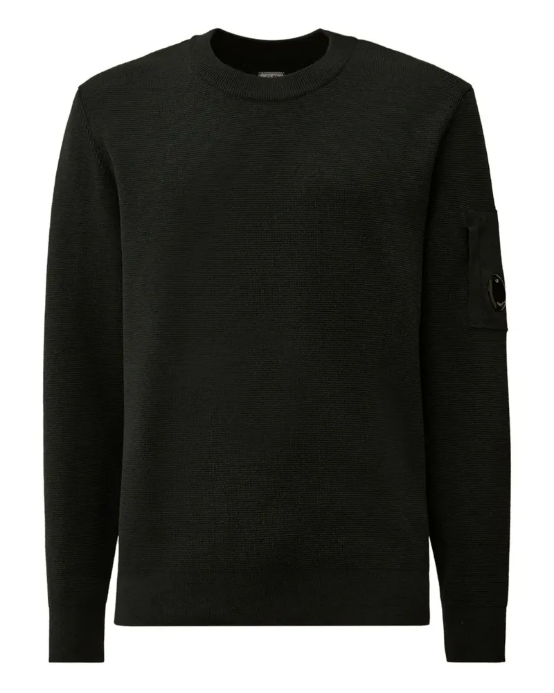 C.P. Company Lens-detail knitted sweater - Schwarz Schwarz