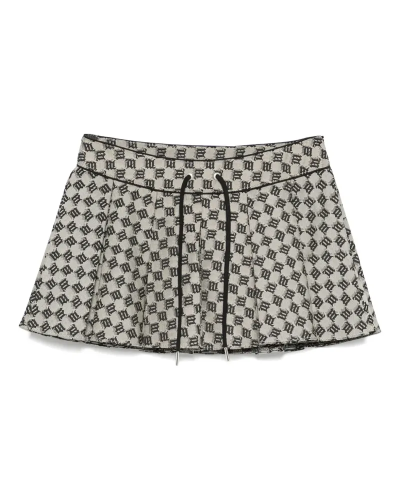 MISBHV Minirock aus Monogramm-Jacquard - MLC BEIGE BLACK Mlc