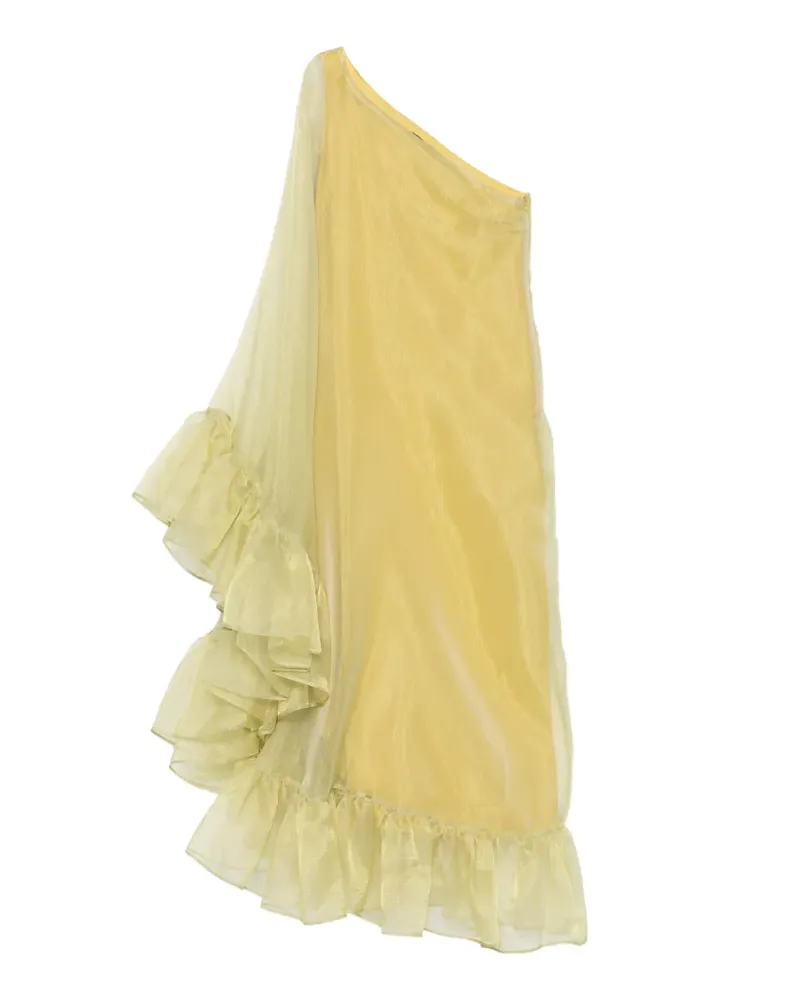 Taller Marmo one-shoulder ruffled dress - Gelb Gelb
