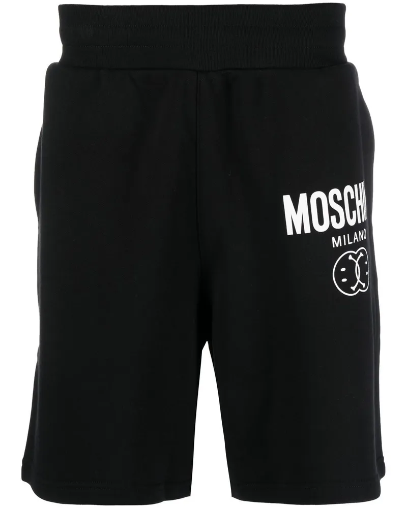 Moschino x Smiley Jersey-Shorts - Schwarz Schwarz