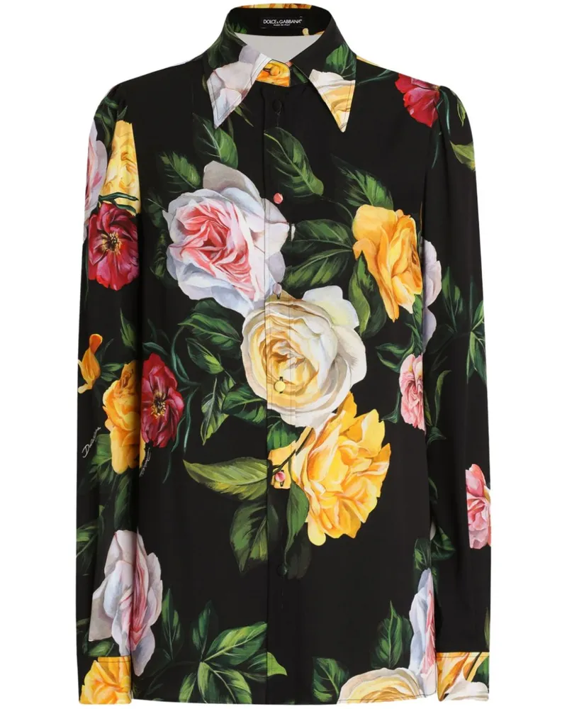 Dolce & Gabbana Hemd aus Seide - Schwarz Schwarz