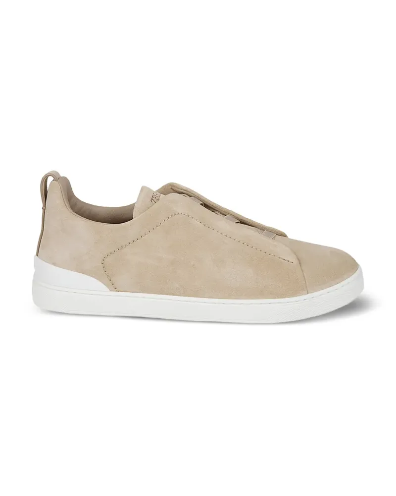 Ermenegildo Zegna slip-on leather sneakers - Nude Nude