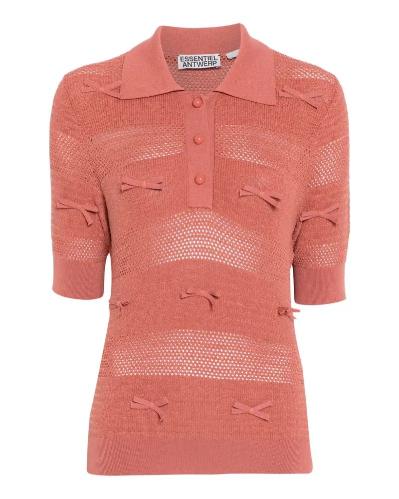 Essentiel Jarts Poloshirt mit Schleifendetail - Rosa Rosa