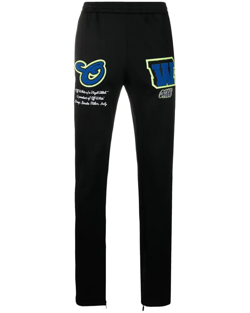 OFF-WHITE Jogginghose mit diagonalen Streifen - Schwarz Schwarz