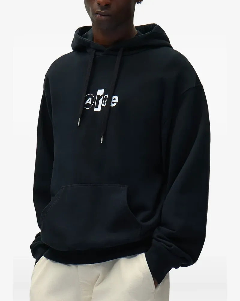 Arte Antwerp Collage logo-print hoodie - Schwarz Schwarz