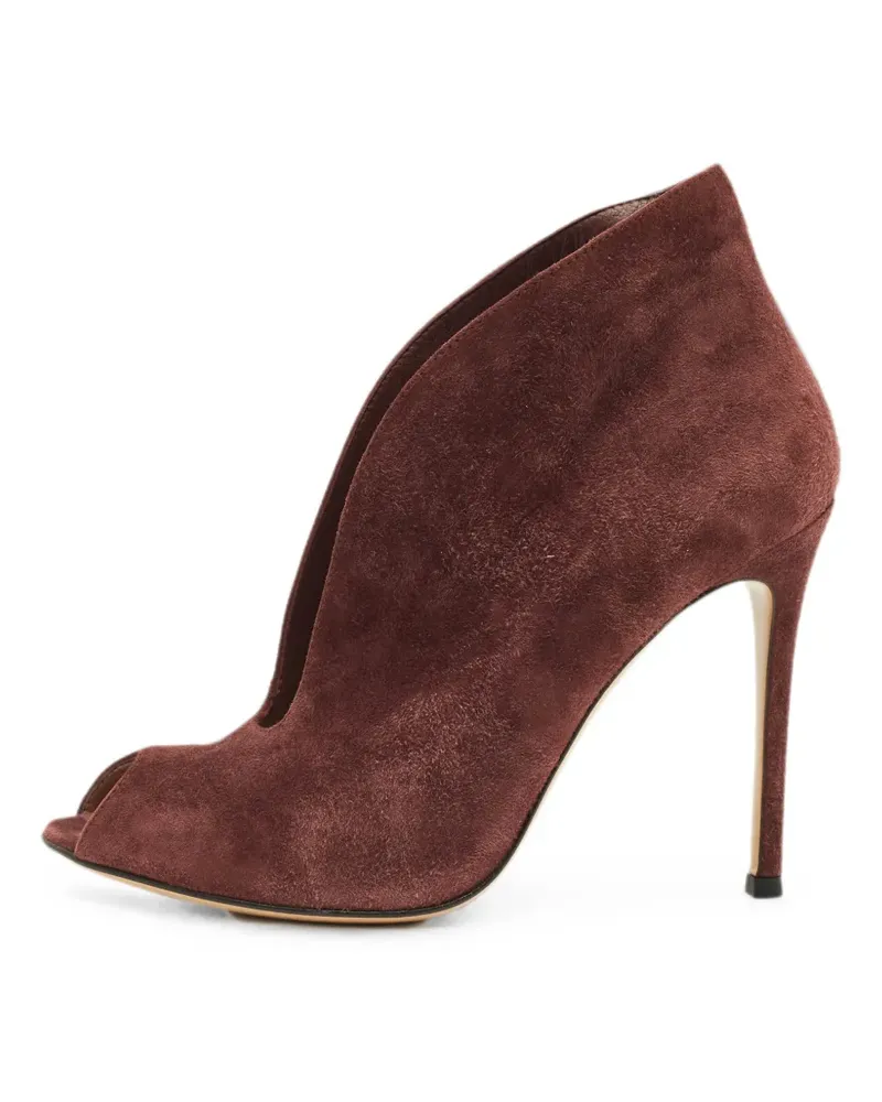 Gianvito Rossi Vamp peep-toe ankle boots - Braun Braun