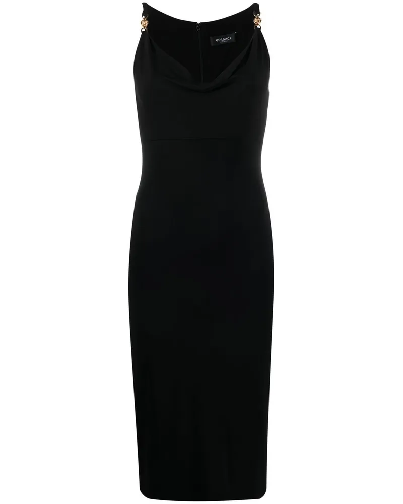 Versace Medusa Midikleid - Schwarz Schwarz