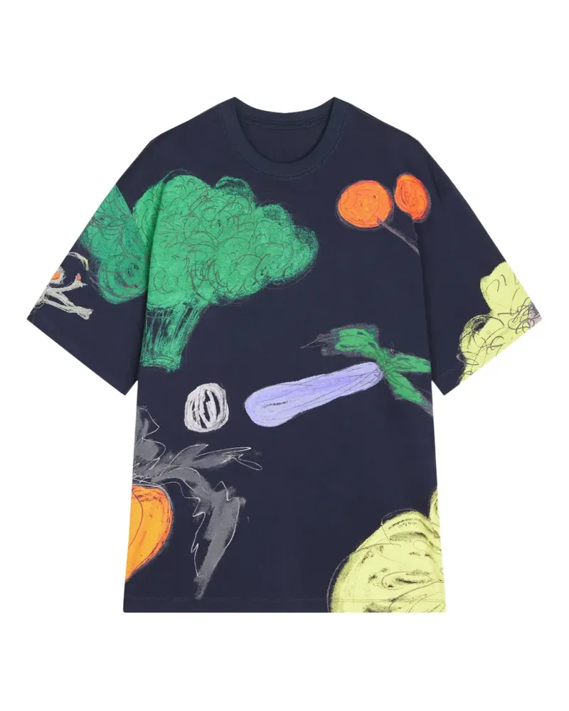 JNBY T-Shirt mit Gemüse-Print - Blau Blau