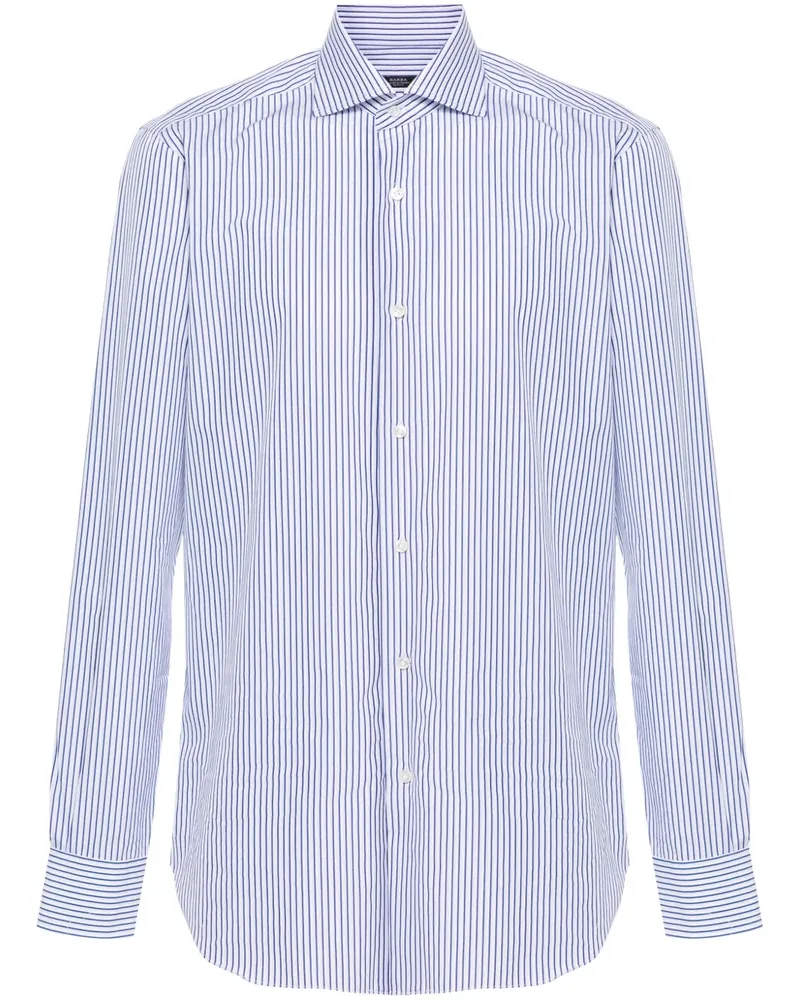 BARBA Gestreiftes Hemd - Blau Blau