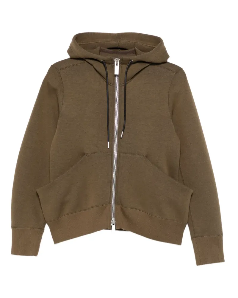 Sacai Kapuzenjacke mit Reißverschluss - Grün Grün